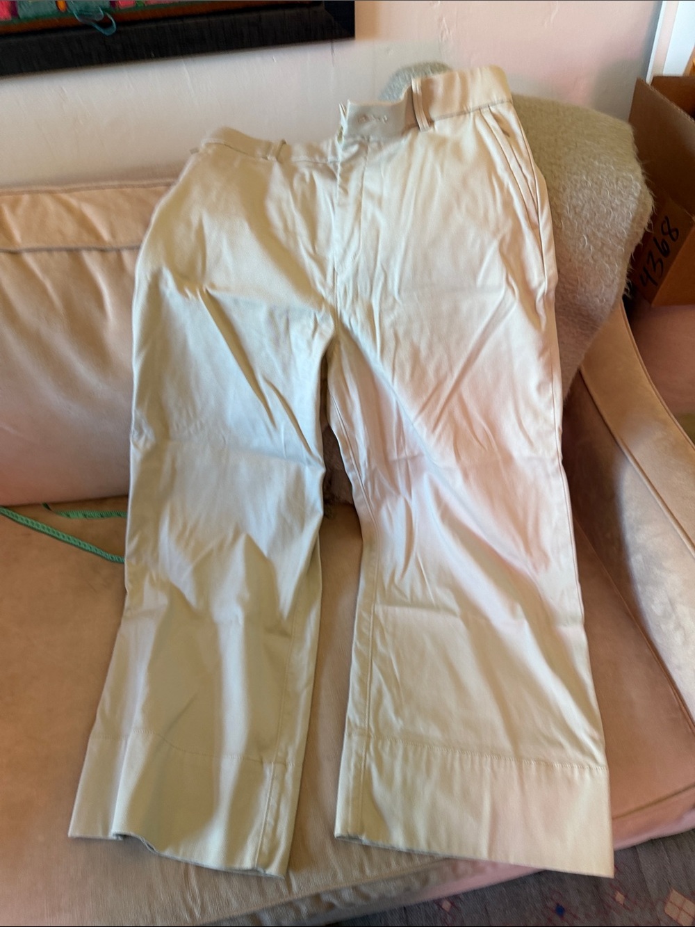SPANX Women's Ankle Cropped Pants in Light Beige